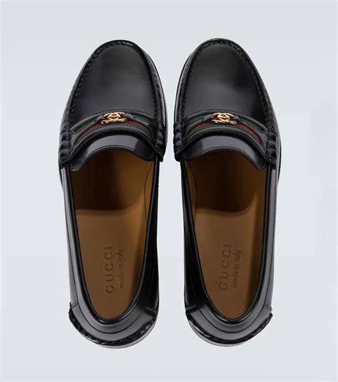 gucci women's loafers with web and interlocking g|gucci bee loafer.